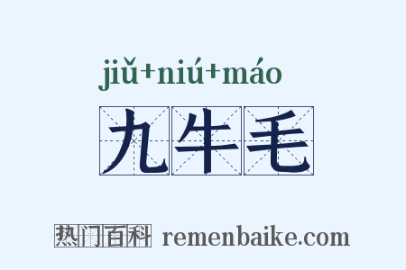 九牛毛是什么意思的图片